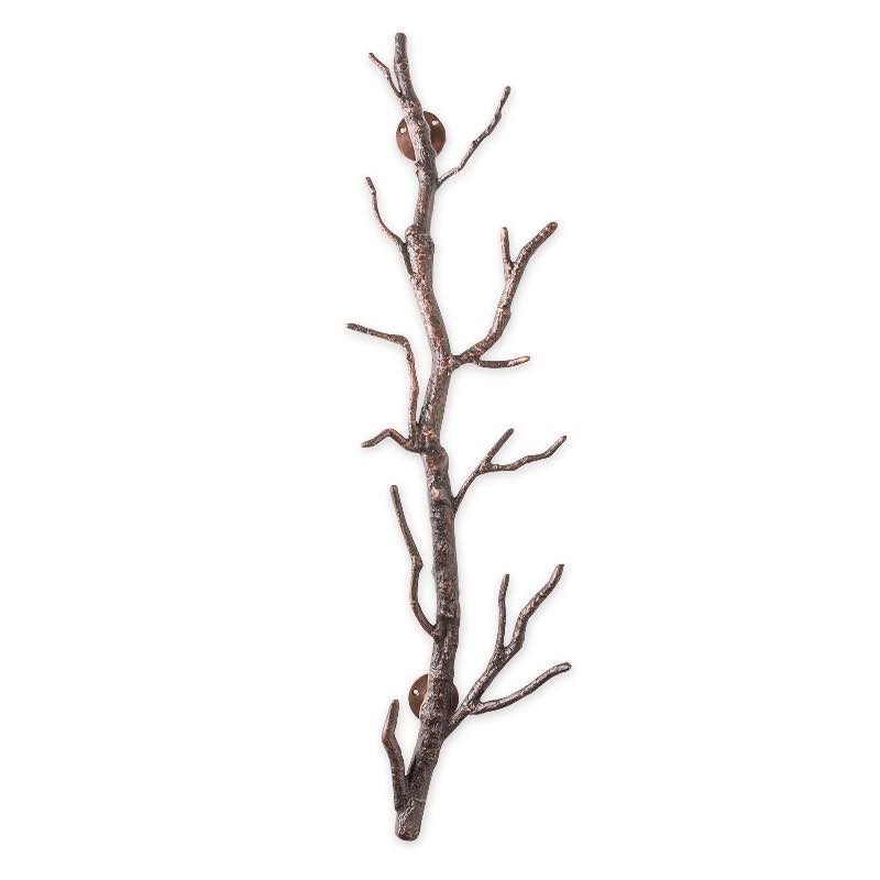 Recycled Metal Branch Wall Rack, 3' - Bronze